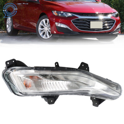 Right Passenger Side For 2019-2021 Chevy Malibu Bumper w/ LED DRL Fog Light Lamp