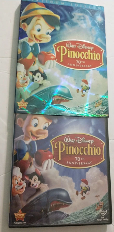 Pinocchio (DVD, 2009 2-Disc Set 70th Anniversary Platinum Ed) -New + Slip Cover  - Image 3 of 4