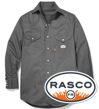NEW-Rasco FR Lightweight Work Shirts,Plaid & Uniform-ALL COLORS Fire Resistant
