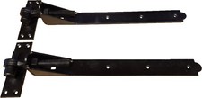Gate Hinges Adjustable Hook & Band Hinges Black/Galv - Gates, Shed Doors