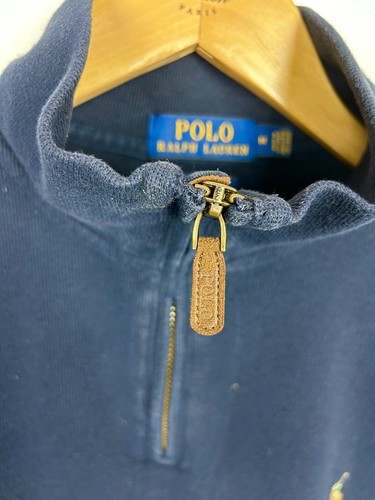 Suéter polo para hombre azul 1/4 con cremallera costilla de golf talla M - Imagen 4 de 19