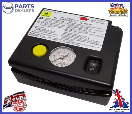GENUINE TOYOTA AYGO YARIS AVENSIS PRIUS AURIS TYRE PUMP COMPRESSOR INFLATOR USED