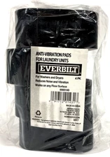 4 Pack of Everbilt Washer/Dryer Anti-Vibration Pads for Laundry Units 3”x3” New