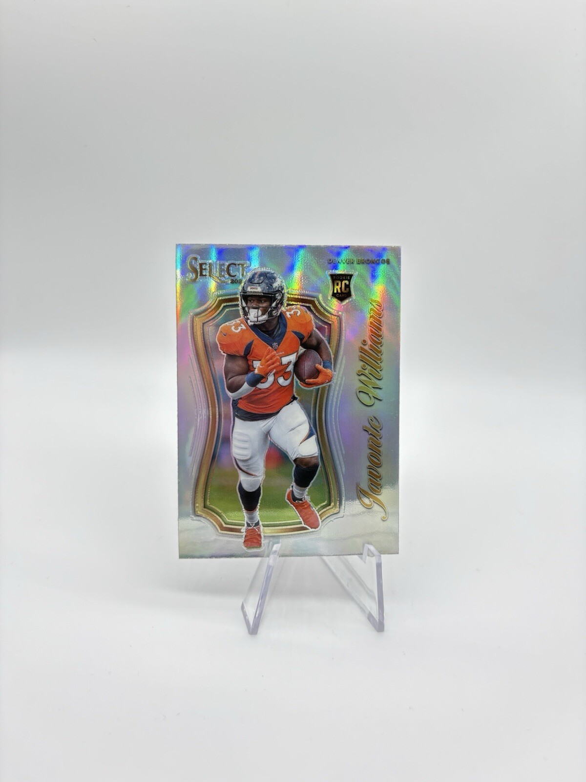 2021 Select Javonte Williams SELECT CERTIFIED ROOKIES SILVER PRIZM SP #SCR-24 RC