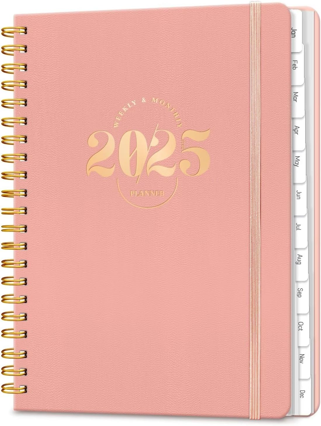 2025 Planner 8.5 X 11 Daily and Monthly Calendar, PU Spiral Bound Weekly Large C