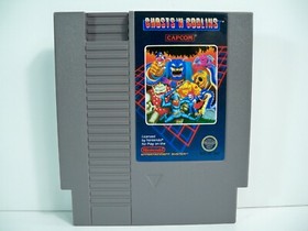 K21i00552 GHOSTS N GOBLINS W/ BOX & MANUAL CIB COMPLETE NES NINTENDO ORIGINAL 