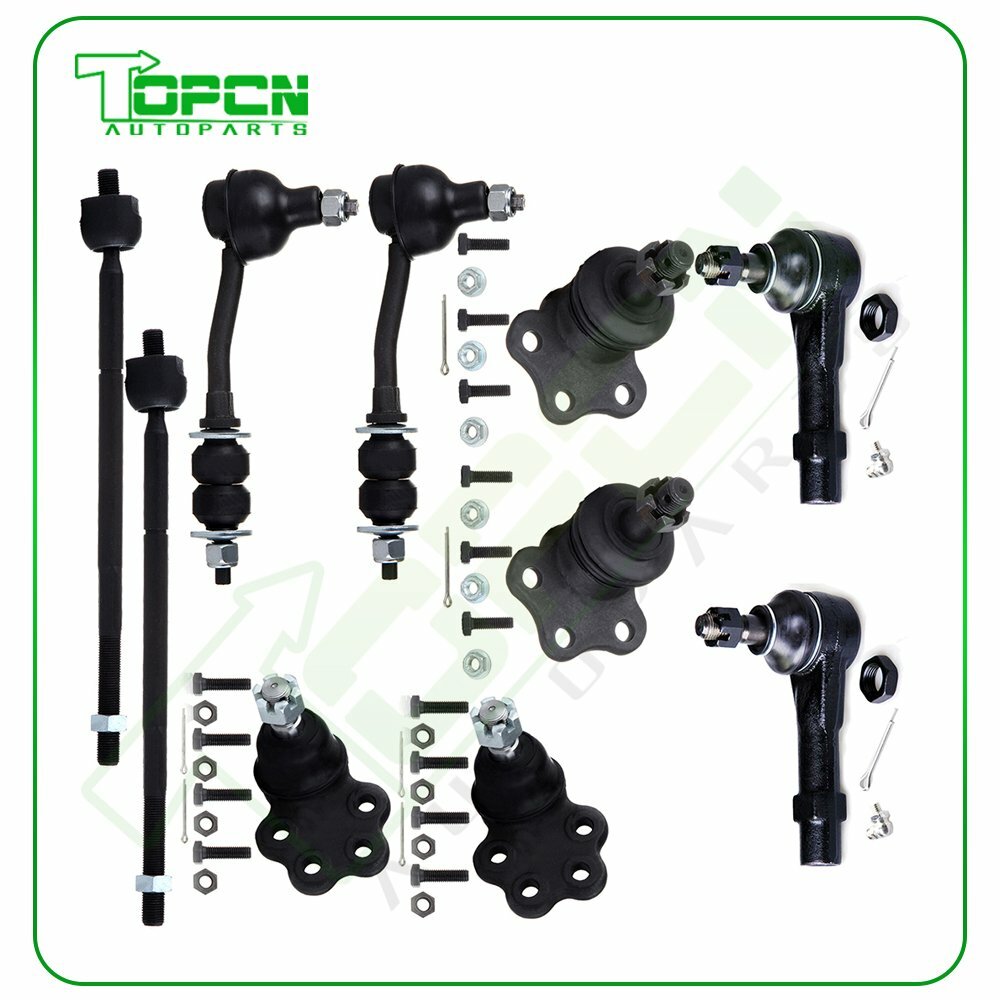 10pcs Suspension Ball Joint Tie Rod Sway Bar Kit For 1997 98 99 Dodge
