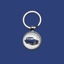 Porte-clés R12 TS bleu foncé 1974 porte-clefs