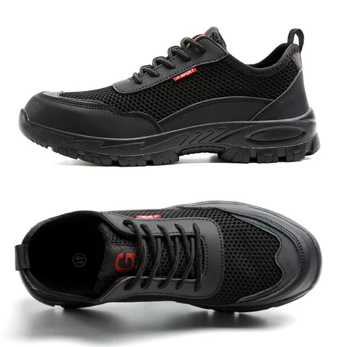 Neu Herren Sicherheitsschuhe Sommer Mesh Atmungsaktive Stahlkappe Arbeitsschuhe - Bild 14 von 20