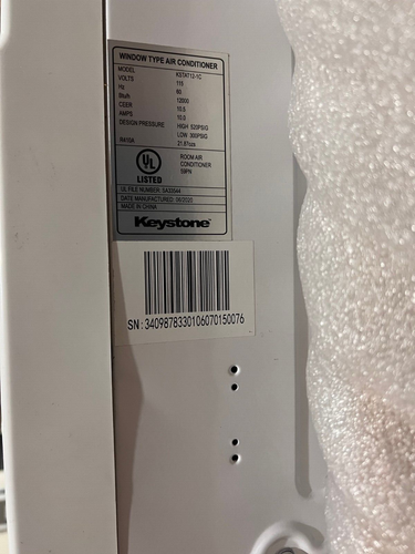 Keystone KSTAT12-1C 12,000 BTU 120V 550 Sq. Ft. Through-The-Wall Air Conditioner - Picture 3 of 8