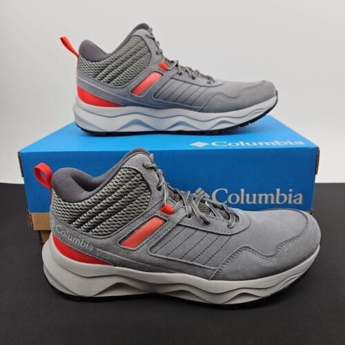 Columbia Men's Plateau Venture Mid Gray Trail Hiking Boots BM7106-033 Size 10.5