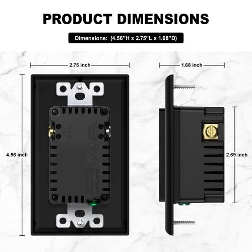 Uscita a parete USB tipo C PD 24W alimentazione, 15 amp, 4,8 A, ricevitore, confezione da 10 - Foto 3 di 6