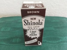 Vintage Bottle Shinola Brown Wax Liquid Shoe Polish with Original Box
