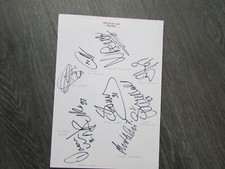 Millwall Football Club 2011 - 2012 Original Hand Signed Autographed Team Sheet