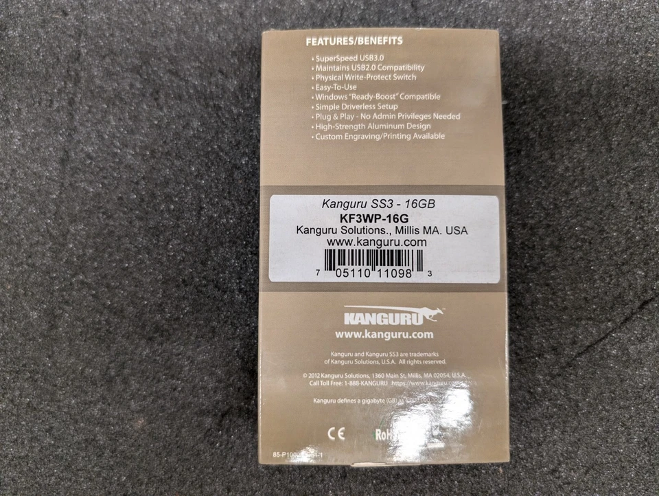 New, Kanguru, KF3WP-16G, 16GB SS3 USB 3.0 FLASH DRIVE - Image 2 of 2