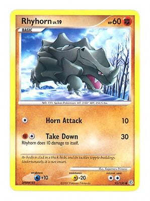 Pokemon Diamond & Pearl  95/130 Common Card - Rhyhorn