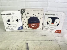 Baby First Soft Book Wee Gallery Cloth Books Panda Penguin Peek A Boo Forest Lot