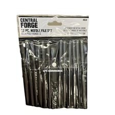 12 Piece Precision Needle File Set  Assorted Shaped Poly Handles 
