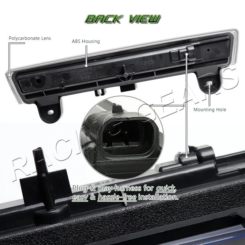 LENTE TRANSPARENTE TERCERA BARRA LED LUZ FRENO TRASERO AJUSTE 00-06 GMC YUKON XL 1500 2500 Foto 3 de 4