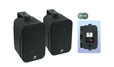 e-audio 3,5-Zoll-2-Wege-Minilautsprecher-Paar (8 Ohm, 100 W)