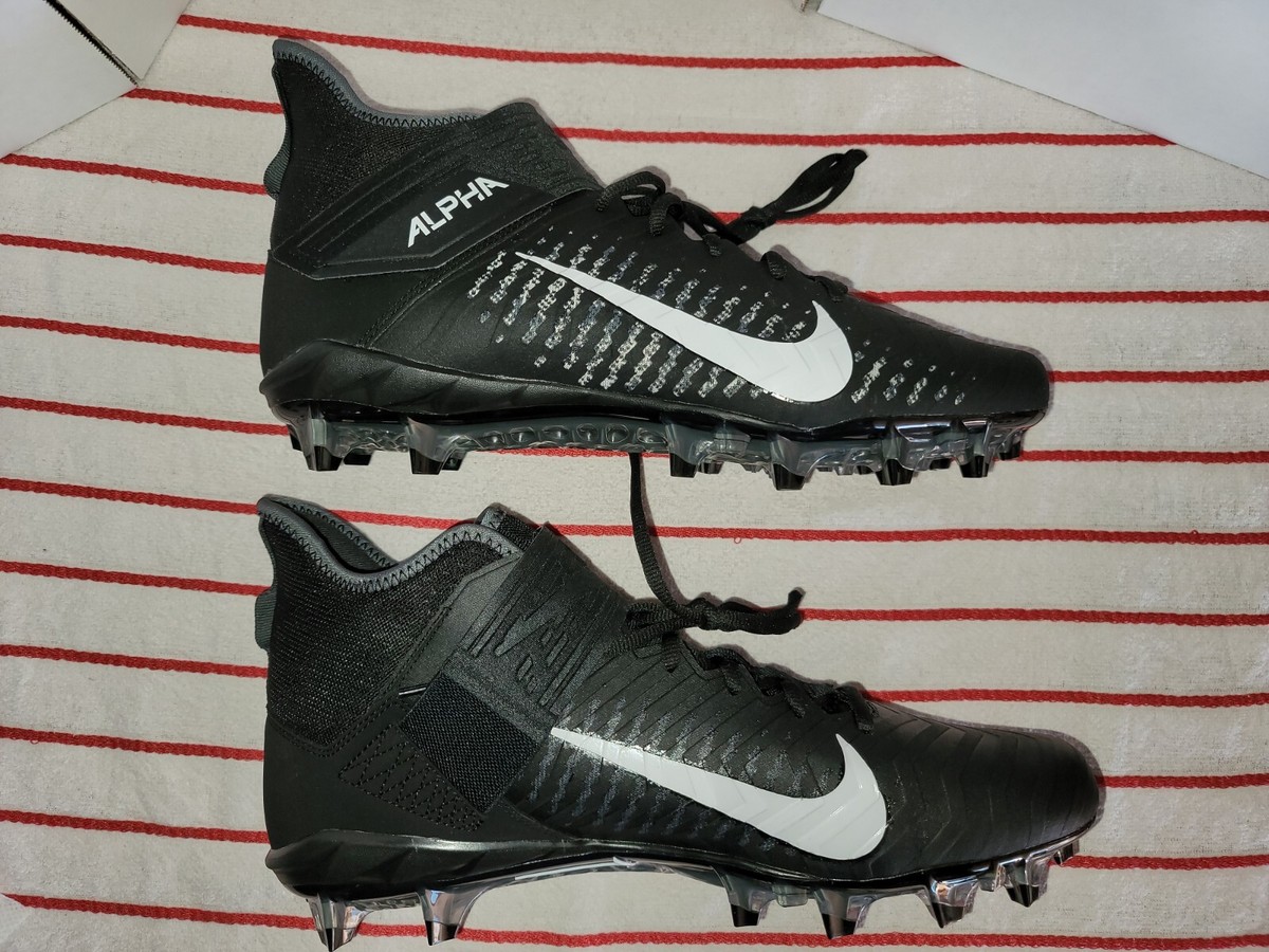Size 13.5 - Nike Alpha Menace Pro 2 Mid Black White for sale