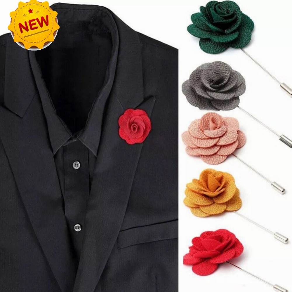 Stylish Men's Chest Lapel Flower Brooch Pin Badge