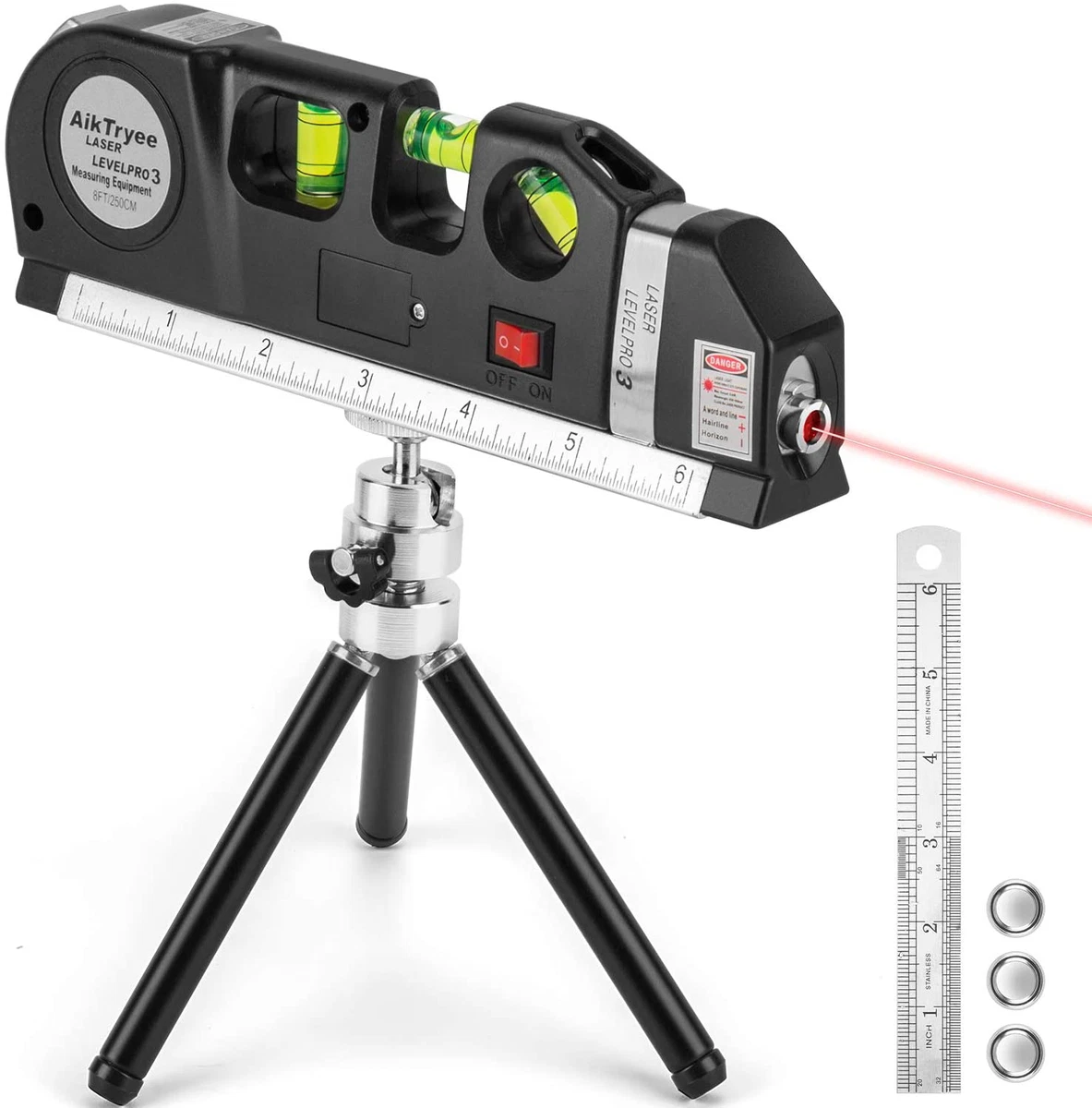 Cinta Metrica de Nivel Laser Multiusos con Soporte Triangular para  Construccion