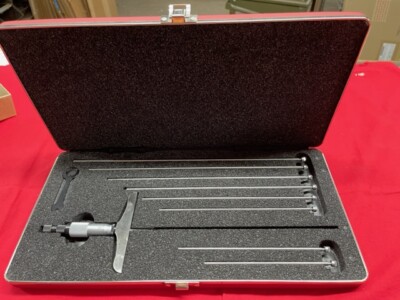 Starrett 445BZ-9RL Depth Micrometer, Ratchet Thimble, 0-9'' Range IN STOCK