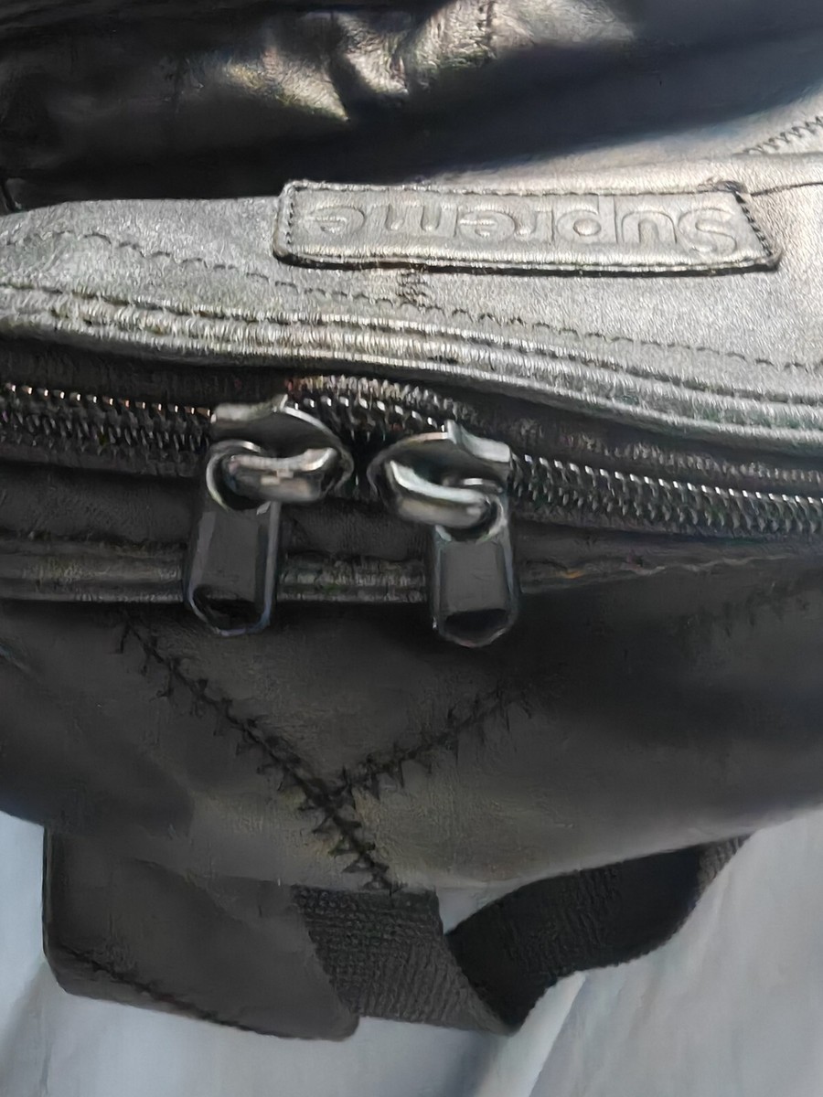 Supreme Patchwork Leather Backpack Black!!FW19 100