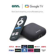 onn 4K Pro Streaming Device with Google TV Hands-Free Voice Control & Dolby Atmo