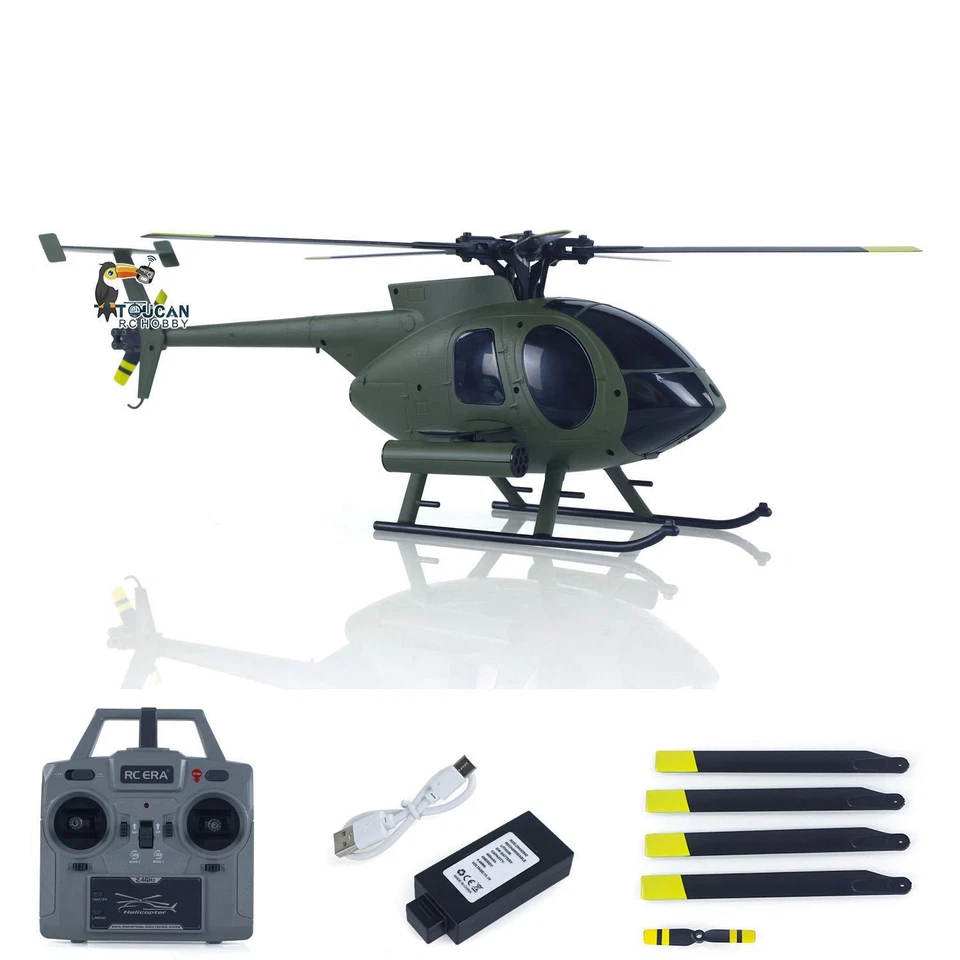 335mm Length 1/28 PA Army Style Helicopter C189 MD500 Altitude Hold Stunt Modes - Image 3 of 4
