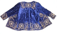 UZBEK AMAZING HANDMADE EMBROIDERY ON VELVET - JACKET CHAPAN ROBE
