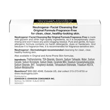 Neutrogena Original Transparent Facial Cleansing Bar, Fragrance-Free Glycerin...