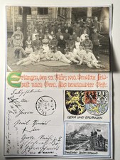 Erlangen 23.3.1916 Großes Soldaten-Gruppenfoto WW1 mit Stempel