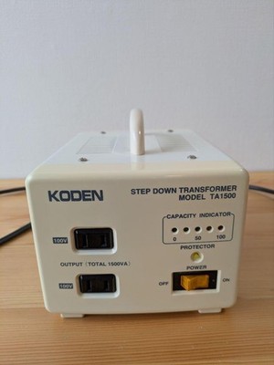 Koden Step Down Transformer TA1500 Voltage Converter Japan 