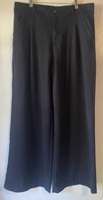Women’s American Eagle Black Pleated Pants, Super High-rise, Baggy Wide Leg, 16