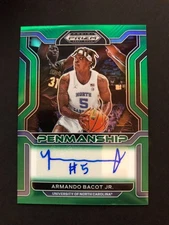 2022-23 Panini Prizm Draft Green College Penmanship Armando Bacot Auto #CP-ABJ