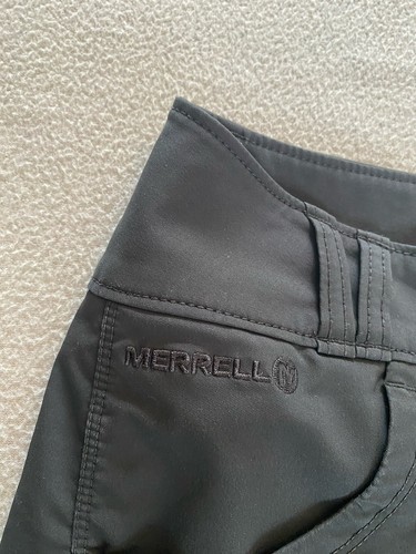 MERRELL TROUSERS SZ 8 WOMEN AEROBLOCK 32.5” LEG BLACK WALKING POCKETS SOFTSHELL - Picture 7 of 15