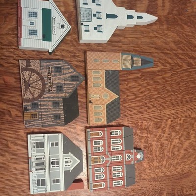 Vintage The Cat's Meow Village Lot of 6 1980s, 1990s buildings