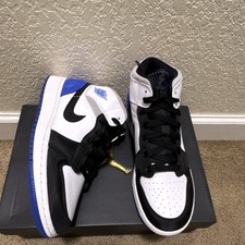 Jordan Air Jordan 1 Mid SE Royal Black Toe White Blue Leather