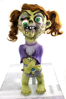 2006 Eyeris Zombie Baby Red Hair Morbid Rubber Original Tags Stands Halloween