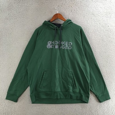 Sport-Tek Hoodie Men XL Pullover Fleece Hooked & Tagged Graphic Polyester Green