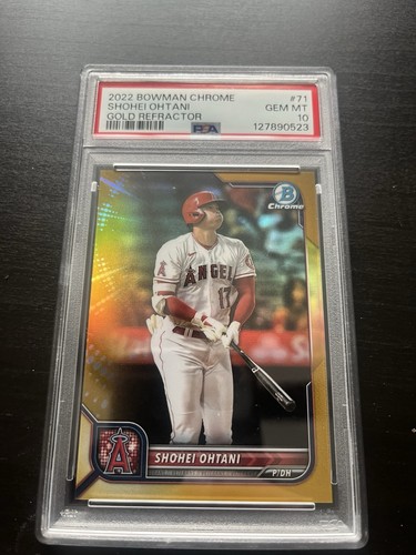 2022 Bowman Chrome Shohei Ohtani #71 Gold Refractor /50 PSA 10