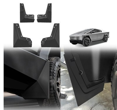 BestEvMod NO DRILL holes Mud Flaps Splash Guards For Tesla Cyber Truck