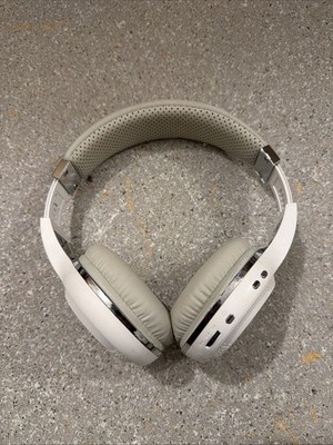 BLUEDIO T2 TURBINE HURRICANE BLUETOOTH WIRELESS WHITE HI-FI STEREO HEADPHONES