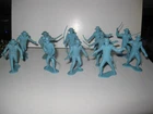 11 Vintage 1950s MARX plastic playset ALAMO ZORRO Round Hat MEXICAN SOLDIERS
