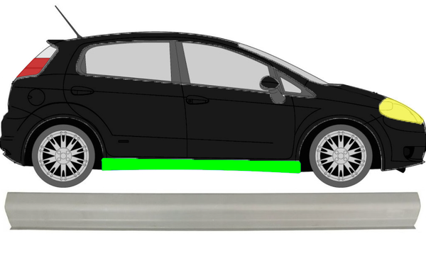 Schweller FüR Fiat Punto Grande Punto Punto Evo 2005 - 2018 Rechts-image