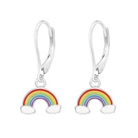 Regenbogen Kinder OhrhäNger Ohrringe 925 Silber MäDchen Ohrstecker Schmuck