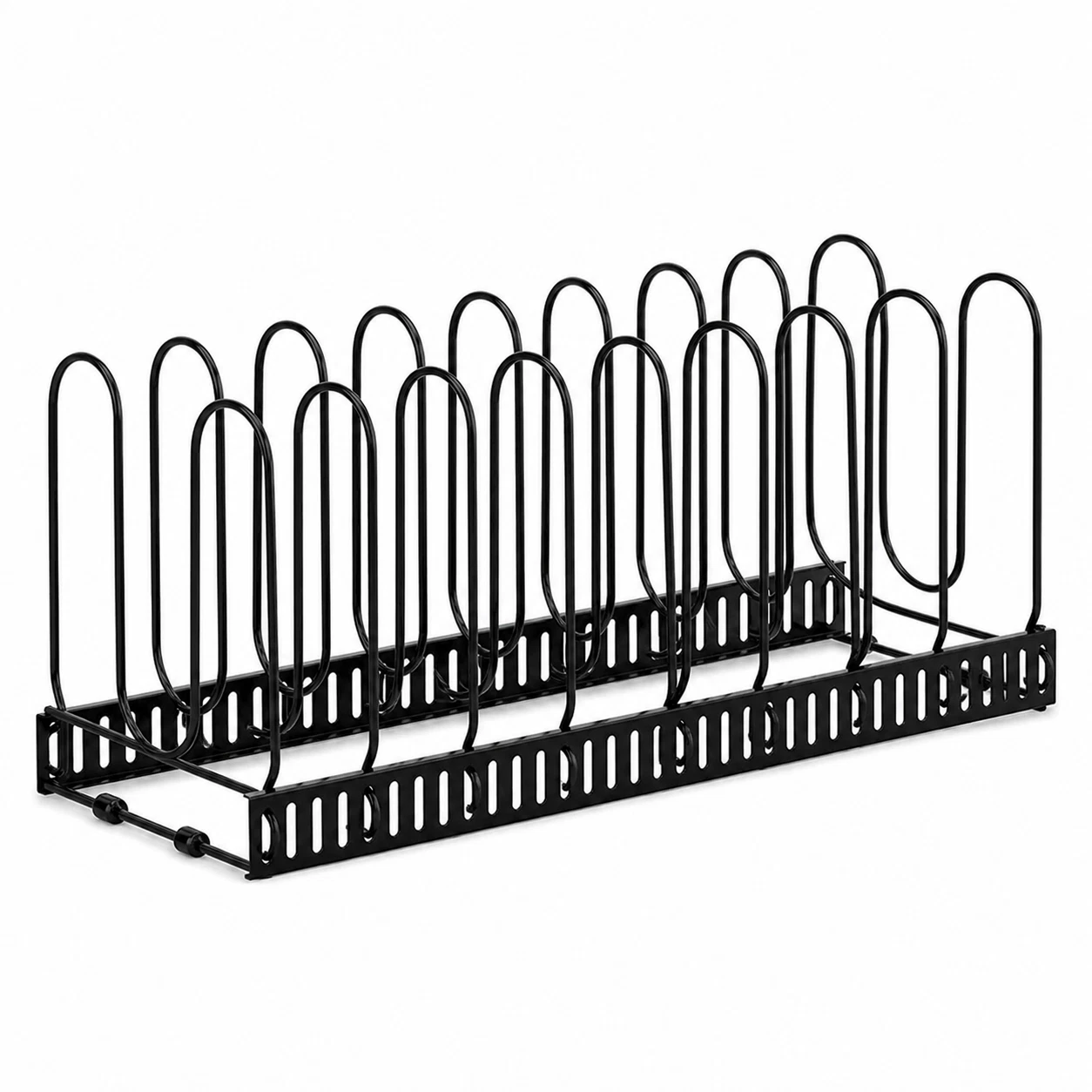 Pot and Pan Organizer Rack for Cabinet Expandable Kitchen Lid Holder 22.83"