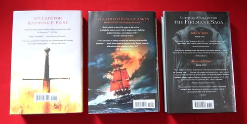 Raymond Feist Firemane Saga HC Trilogy Queen Of Storms & Master Of Furies SIGNED - Picture 3 of 11
